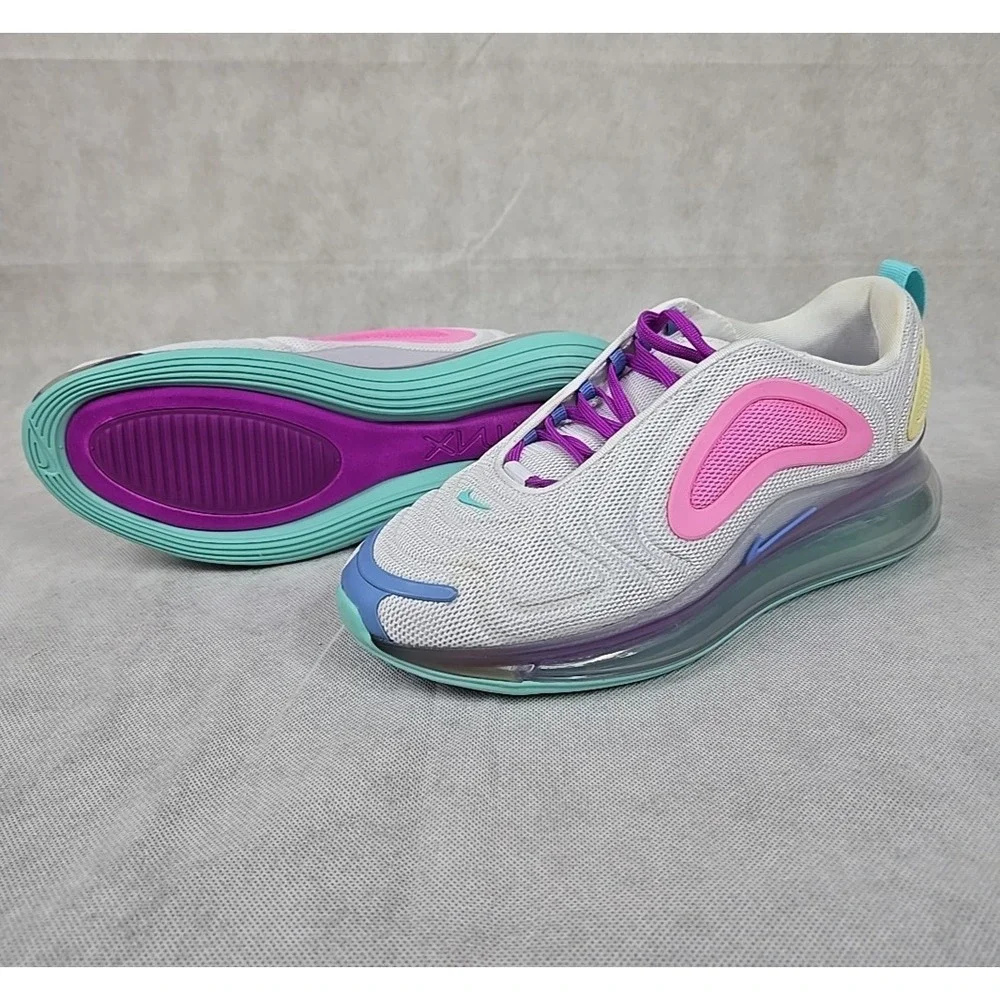 NEW Nike Air Max 720 Shoes Womens 8.5 Aqua Powder Pastel White‎ AR9293-102